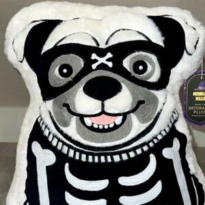 PUG PILLOW SKELETON NWOT